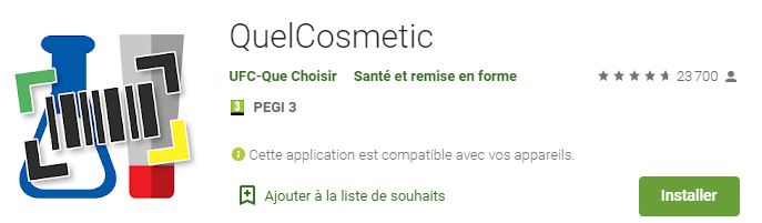 quel cosmetic appli analyse beauté